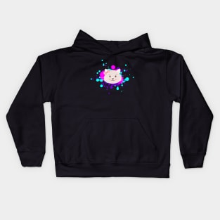 Cute Cat Face Art Kids Hoodie